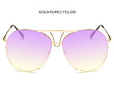 Fashion Oversized Sunglasses Women Men Brand Designer Big Size  Glasses