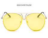 Fashion Oversized Sunglasses Women Men Brand Designer Big Size  Glasses