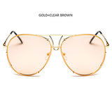 Fashion Oversized Sunglasses Women Men Brand Designer Big Size  Glasses