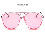 Fashion Oversized Sunglasses Women Men Brand Designer Big Size  Glasses