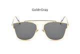 Brand Designer Cat Eye Sunglasses Fashion Rimless Women Cate ye Metal Mirror Sunglasses Luxury Female