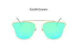 Brand Designer Cat Eye Sunglasses Fashion Rimless Women Cate ye Metal Mirror Sunglasses Luxury Female