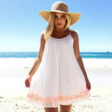 Women Dress White Harness dress Backless Short Summer BOHO Evening Party Beach Mini Dress Sundress