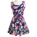 Women Summer Chiffon Dress Sexy  Fashion Women Summer Printed Sleeveless Mini Dresses