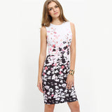 Women's Casual Dresses Elegant Floral print Pattern Sleeveless Round Neck Mini Dress Body con
