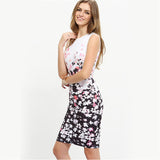 Women's Casual Dresses Elegant Floral print Pattern Sleeveless Round Neck Mini Dress Body con