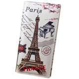 Xiniu wallet women leather Paris Flags Eiffel Tower Lady Long Wallet