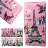 Xiniu wallet women leather Paris Flags Eiffel Tower Lady Long Wallet