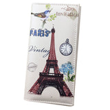Xiniu wallet women leather Paris Flags Eiffel Tower Lady Long Wallet
