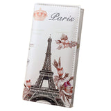 Xiniu wallet women leather Paris Flags Eiffel Tower Lady Long Wallet