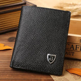 JINBAOLAI Men Short Walltes Leather Credit/ID Card Holder Billfold Purse Mens Mini Wallet