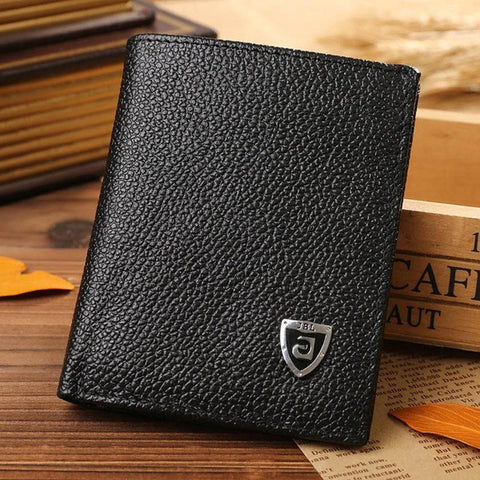 JINBAOLAI Men Short Walltes Leather Credit/ID Card Holder Billfold Purse Mens Mini Wallet
