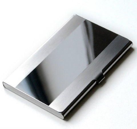 Business ID Credit Card Holder Stainless Steel Silver Aluminium clutch male cartera hombre