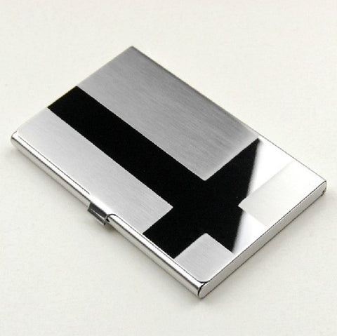 Business ID Credit Card Holder Stainless Steel Silver Aluminium clutch male cartera hombre