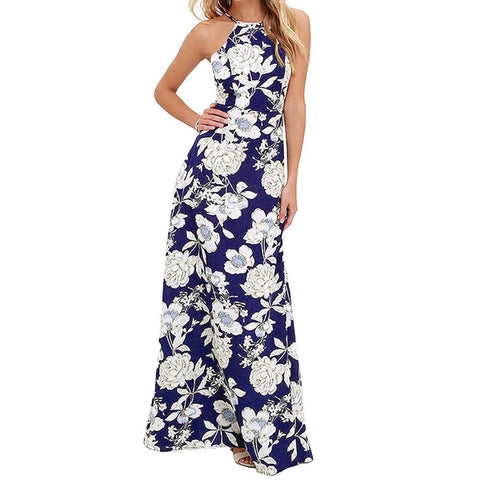 Summer Dress Women Boho Long Maxi Evening Party Dress Sexy Backless Beach Dresses