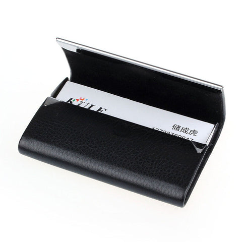 Men leather card holder Business Credit Card Name Id Card Holder Case Box