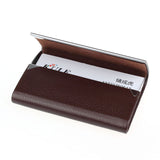 Men leather card holder Business Credit Card Name Id Card Holder Case Box