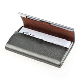Men leather card holder Business Credit Card Name Id Card Holder Case Box