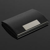 Men leather Metal card holder Business Credit Card Name Id case for cards