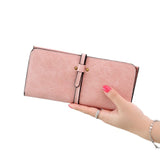 carteras mujer Women Drawstring Coin Purse Long Wallet Solid Card Holders Handbag Women Wallets