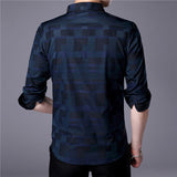 Business Casual Shirts Men Famous Brand Clothing Plaid Long Sleeve Camisa Masculina