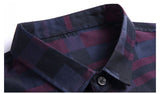 Business Casual Shirts Men Famous Brand Clothing Plaid Long Sleeve Camisa Masculina