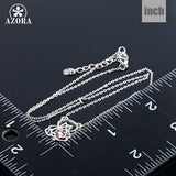 AZORA White Gold Color Stellux Austrian Crystals Rubasse Bear Pendant Necklace TN0015
