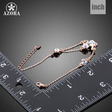 AZORA Romantic lOVE Design for Valentine's Day Gift With Rose Gold Color Stellux Austrian Crystal Bracelet TS0139