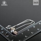 AZORA Brand Design White Gold Color Stellux Austrian Crystal 3pcs Roses Pendant Necklace TN0071