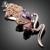AZORA Magic Snake Rose Gold Color Stellux Austrian Crystal Jewelry Pendant Necklace TN0089