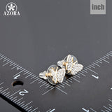 AZORA Gold Color Austrian Crystal Lovely Butterfly Stud Earring TE0015