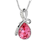 Women Lady Rhinestone Chain Crystal Necklace Pendant