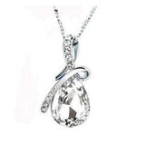 Women Lady Rhinestone Chain Crystal Necklace Pendant