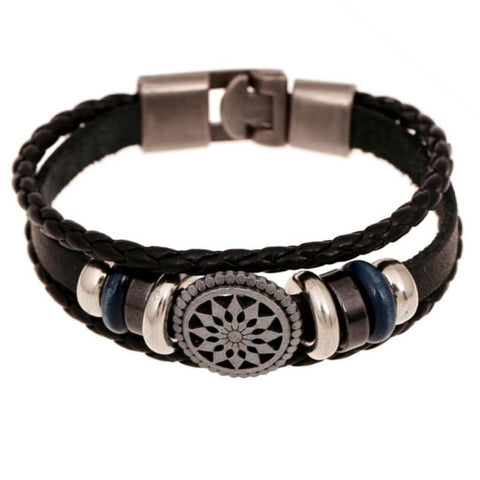 Leather Charm Wrap Bracelet Jewelry Punk Style