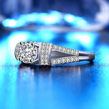 Fashion Jewelry Silver White Zircon Wedding Ring