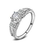 Fashion Jewelry Silver White Zircon Wedding Ring