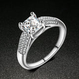 Fashion Jewelry Silver White Zircon Wedding Ring