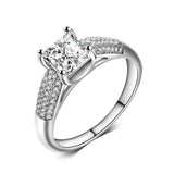 Fashion Jewelry Silver White Zircon Wedding Ring