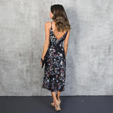 Summer women sundress Hollow out boho floral print dress beach dress vestidos de festa