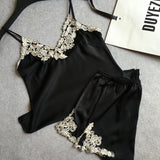 Silk Satin Lace  Pajama Set