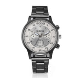 Fashion Men Crystal Stainless Steel Analog Quartz Wrist Watch Bracelet