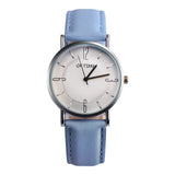 Fashion Couple Retro Design Leather Band Analog Quartz Watch
