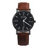 Fashion Couple Retro Design Leather Band Analog Quartz Watch