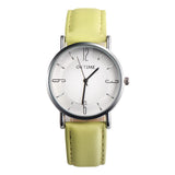 Fashion Couple Retro Design Leather Band Analog Quartz Watch