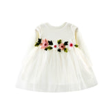 Cute Toddler Baby Girl Floral Tutu Long Sleeve Princess Dress