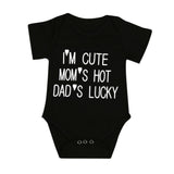 Newborn Infant Baby Boy Girl Short Sleeve Letter Print Romper Jumpsuit Clothes