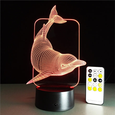3D Lamp LED Visual Light Effect Touch Switch & Remote Control Colors Changing Night Light