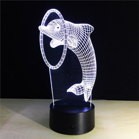 3D Lamp Visual Light Effect Touch Switch & Remote Control Colors Changes Night Light