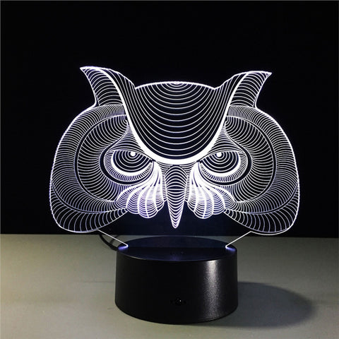 3D Lamp Visual Light Effect Touch Switch & Remote Control Colors Changes Night Light