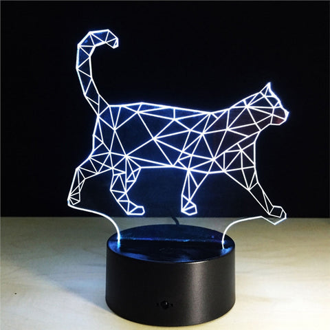 3D Lamp Visual Light Effect Touch Switch & Remote Control Colors Changes Night Light